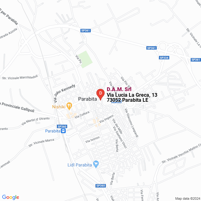 apri la mappa di D.A.M. Srl