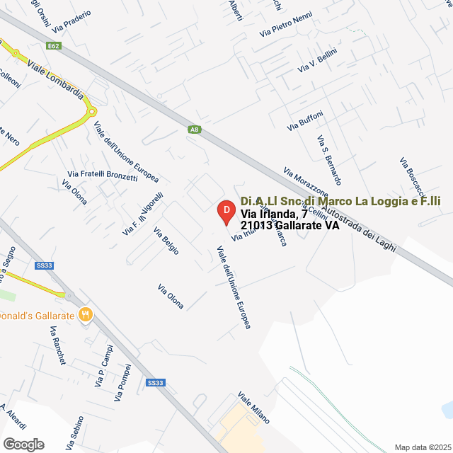 apri la mappa di Di.A.Ll Snc di Marco La Loggia e F.lli