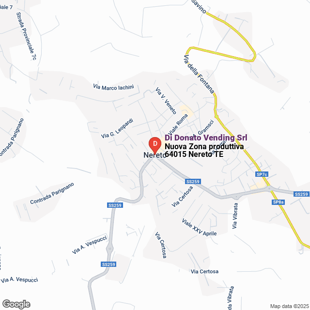 apri la mappa di Di Donato Vending Srl