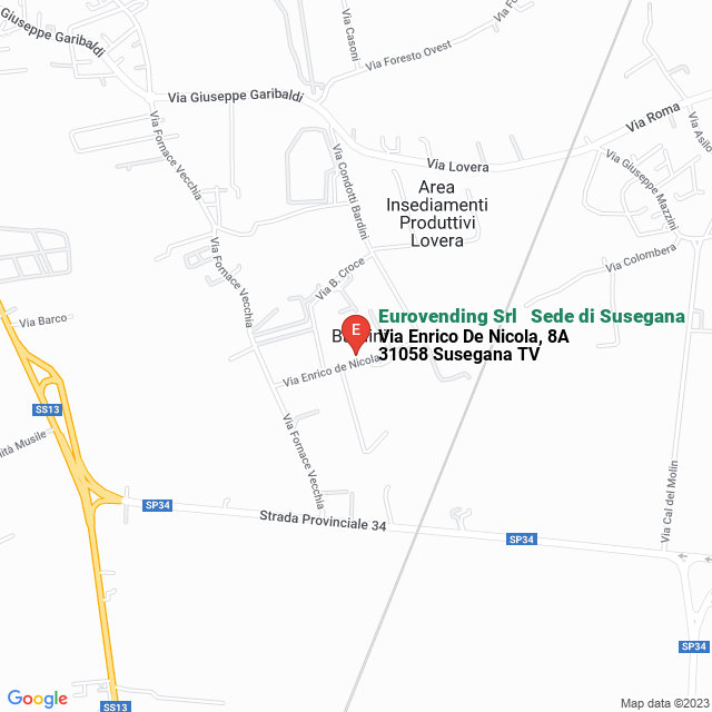 apri la mappa di Eurovending Srl - Sede di Susegana