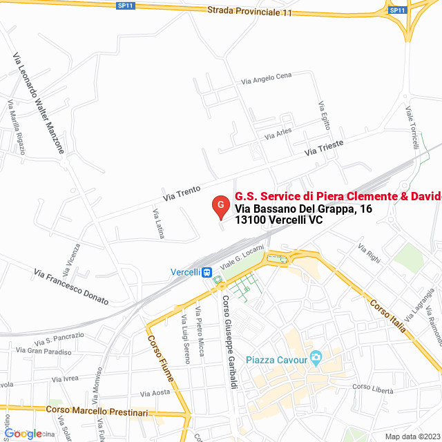 apri la mappa di G.S. Service di Piera Clemente & Davide Cavassa S.N.C