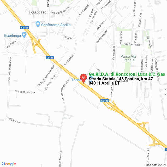 apri la mappa di Ge.Ri.D.A. di Roncoroni Luca & C. Sas