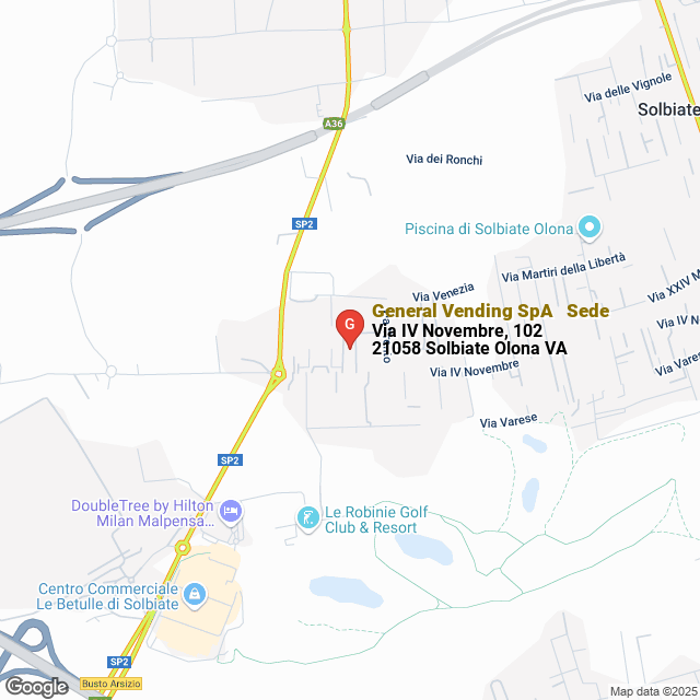 apri la mappa di General Vending SpA - Sede