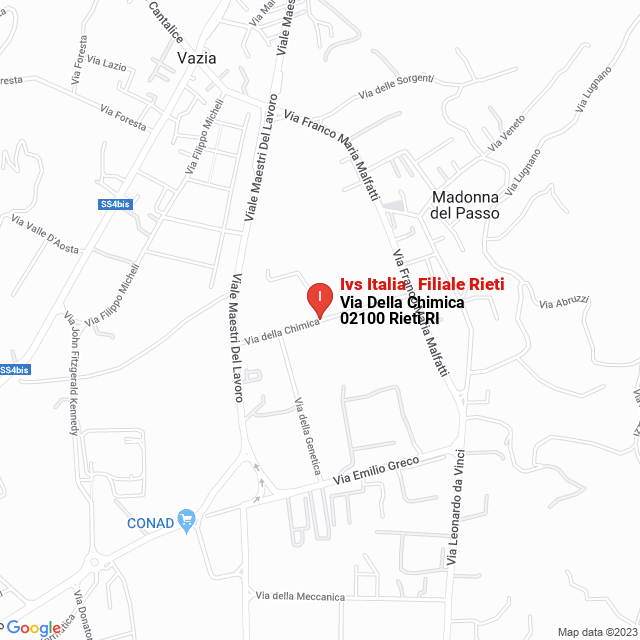 apri la mappa di Ivs Italia - Filiale Rieti