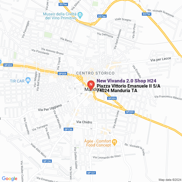 apri la mappa di New Vivanda 2.0 Shop H24