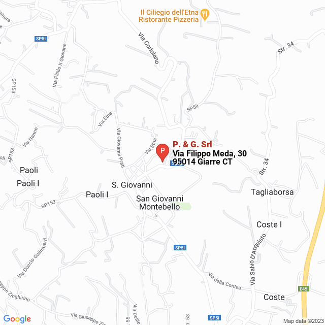 apri la mappa di P. & G. Srl