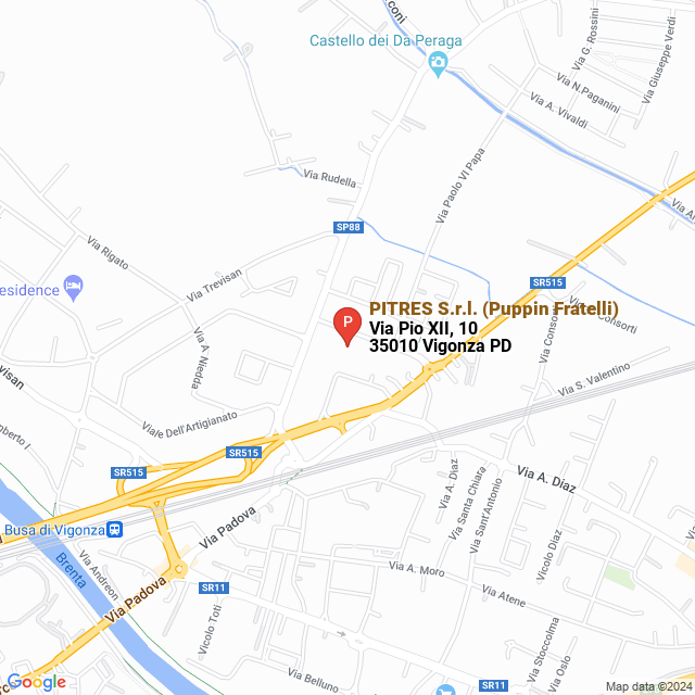 apri la mappa di PITRES S.r.l. (Puppin Fratelli)