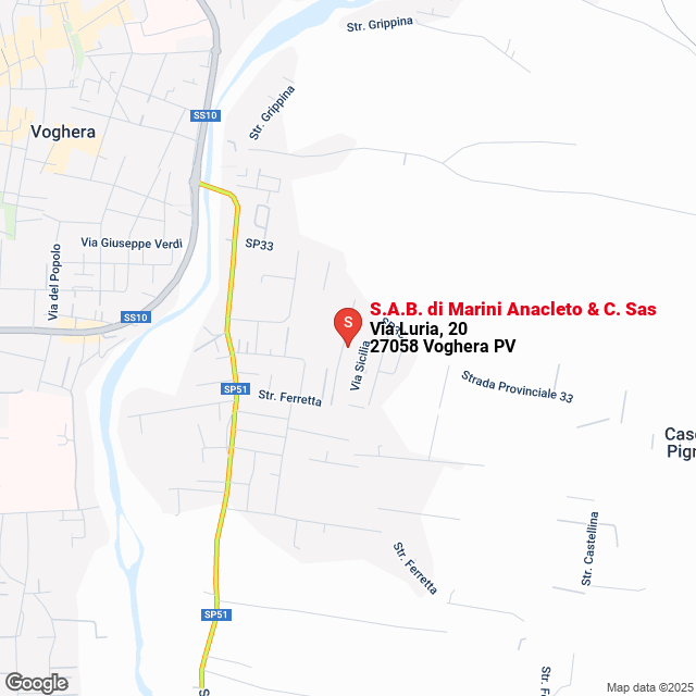 apri la mappa di S.A.B. di Marini Anacleto & C. Sas