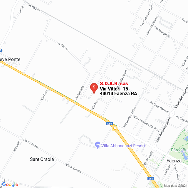 apri la mappa di S.D.A.R. sas