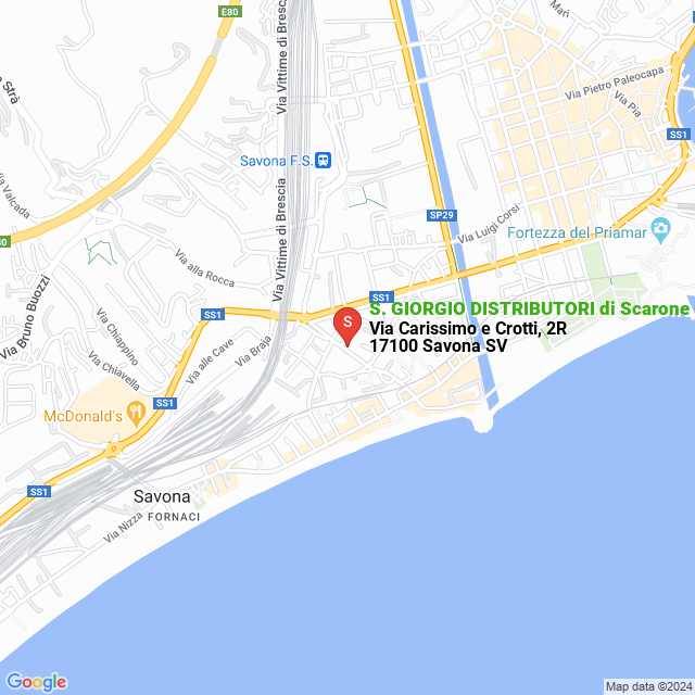 apri la mappa di S. GIORGIO DISTRIBUTORI di Scarone Giorgio