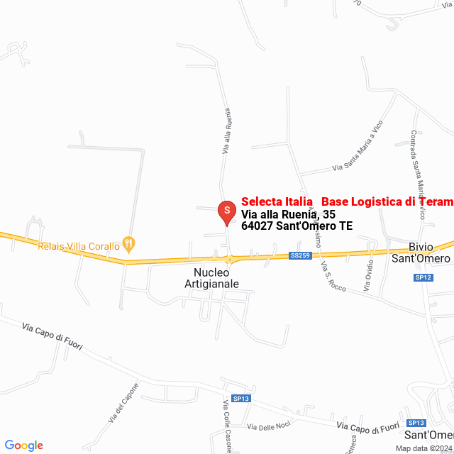 apri la mappa di Selecta Italia - Base Logistica di Teramo
