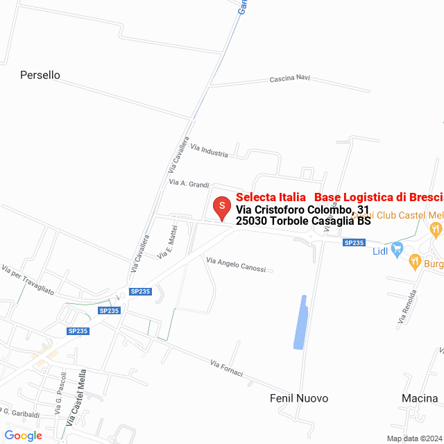 apri la mappa di Selecta Italia - Base Logistica di Brescia