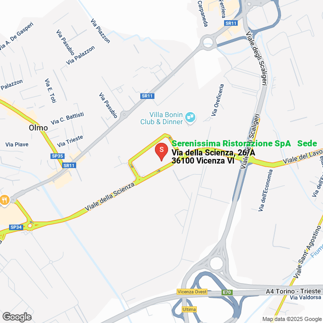 apri la mappa di Serenissima Ristorazione SpA - Sede