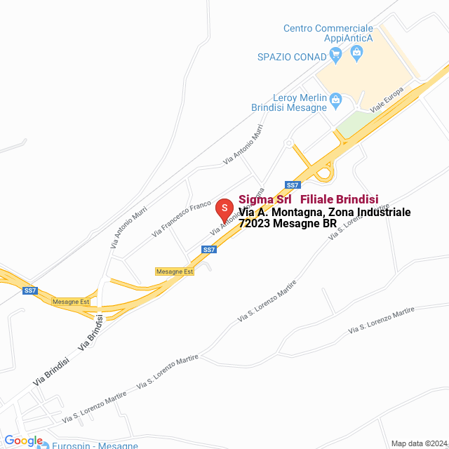 apri la mappa di Sigma Srl - Filiale Brindisi