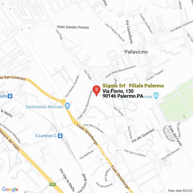 apri la mappa di Sigma Srl - Filiale Palermo