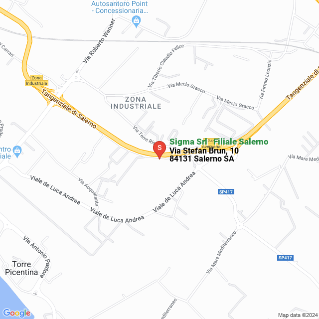 apri la mappa di Sigma Srl - Filiale Salerno