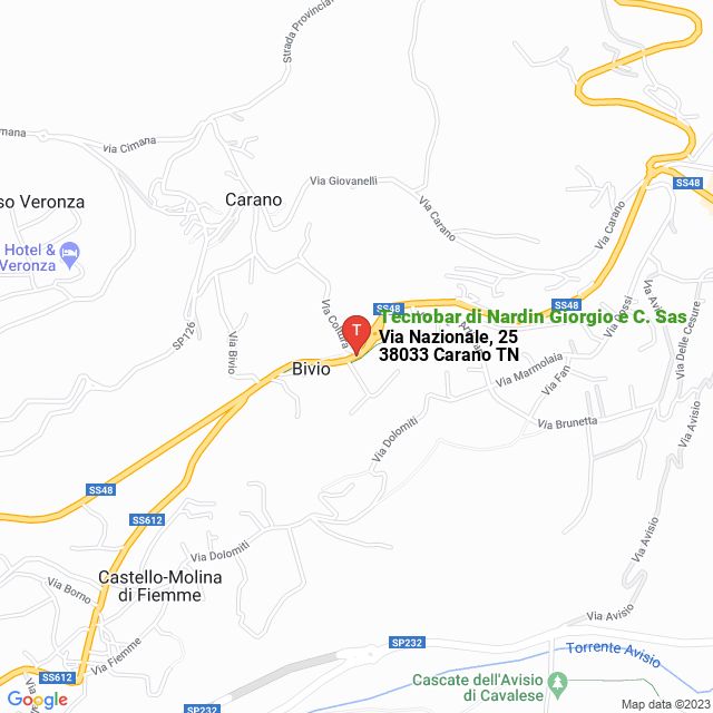 apri la mappa di Tecnobar di Nardin Giorgio e C. Sas