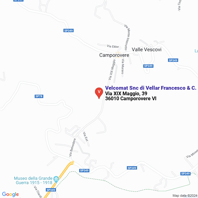 apri la mappa di Velcomat Snc di Vellar Francesco & C.