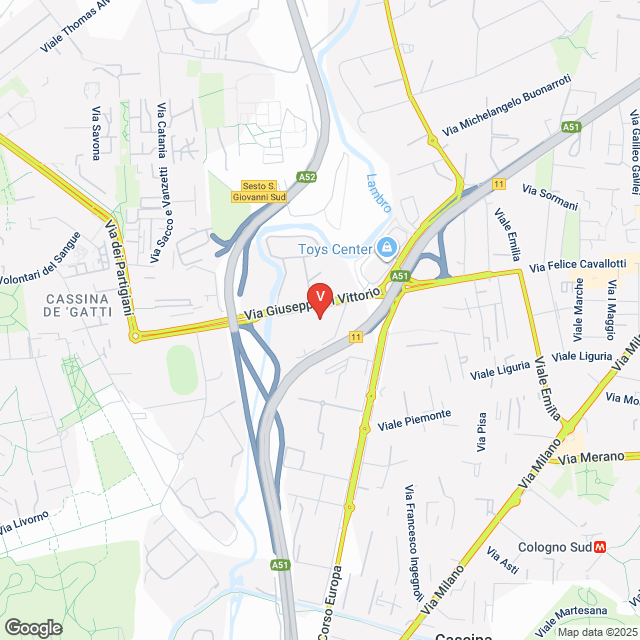 apri la mappa di Vai italia - Sede Centrale