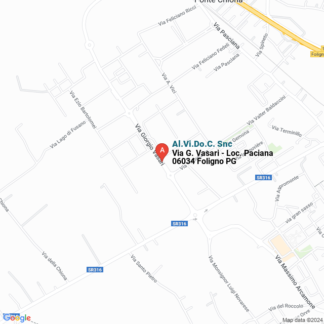 apri la mappa di Al.Vi.Do.C. Snc