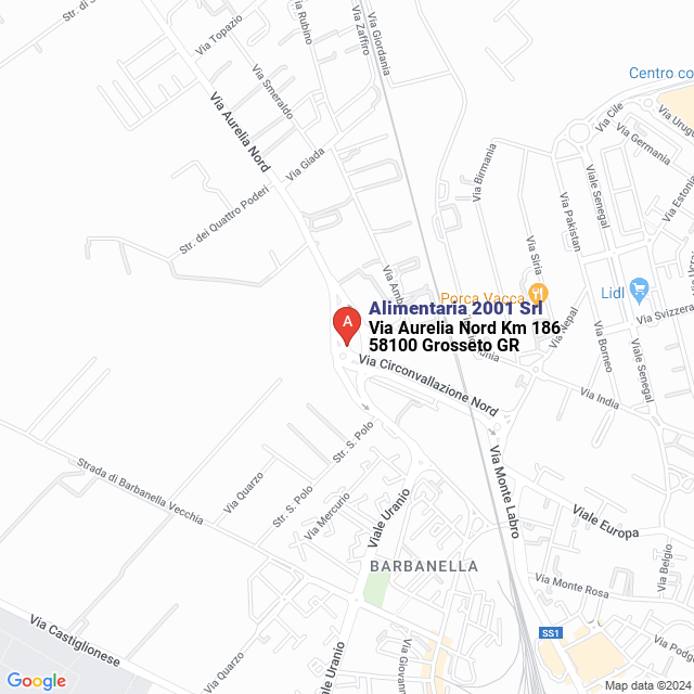 apri la mappa di Alimentaria 2001 Srl