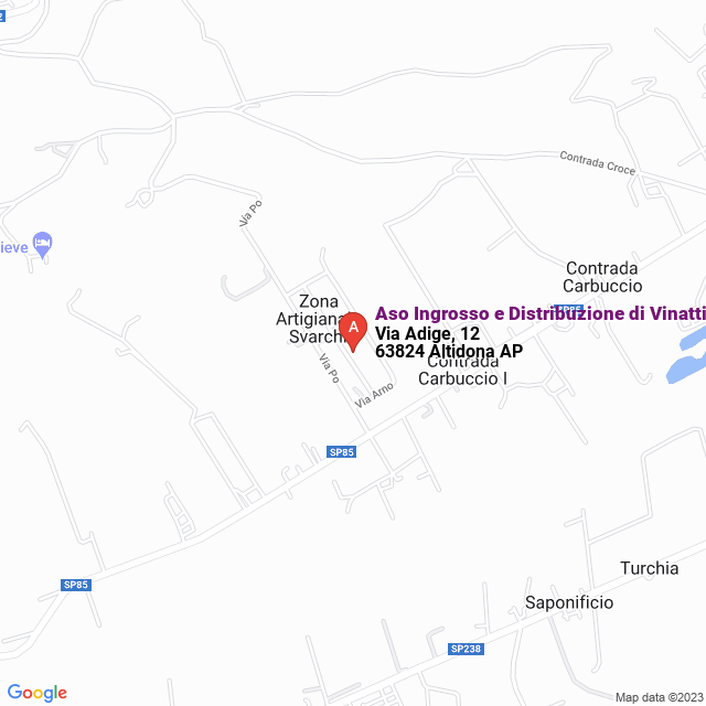 apri la mappa di Aso Ingrosso e Distribuzione di Vinattieri Renato & C. Sas