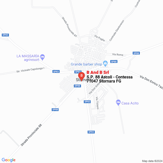 apri la mappa di B And B Srl