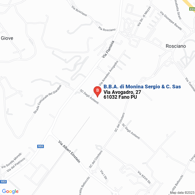 apri la mappa di B.B.A. di Monina Sergio & C. Sas