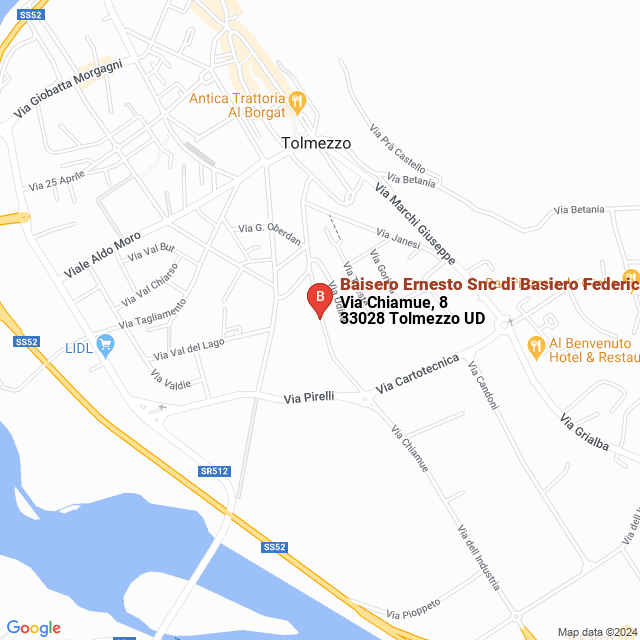 apri la mappa di Baisero Ernesto Snc di Basiero Federico