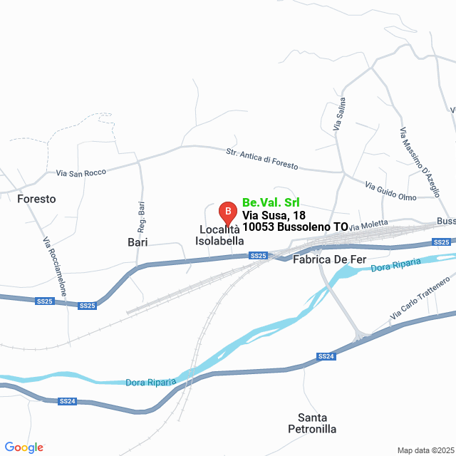 apri la mappa di Be.Val. Srl