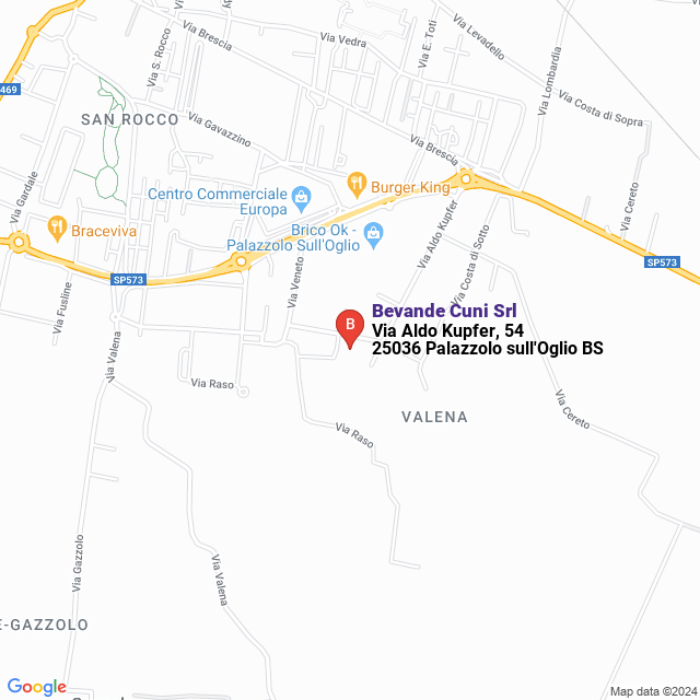 apri la mappa di Bevande Cuni Srl