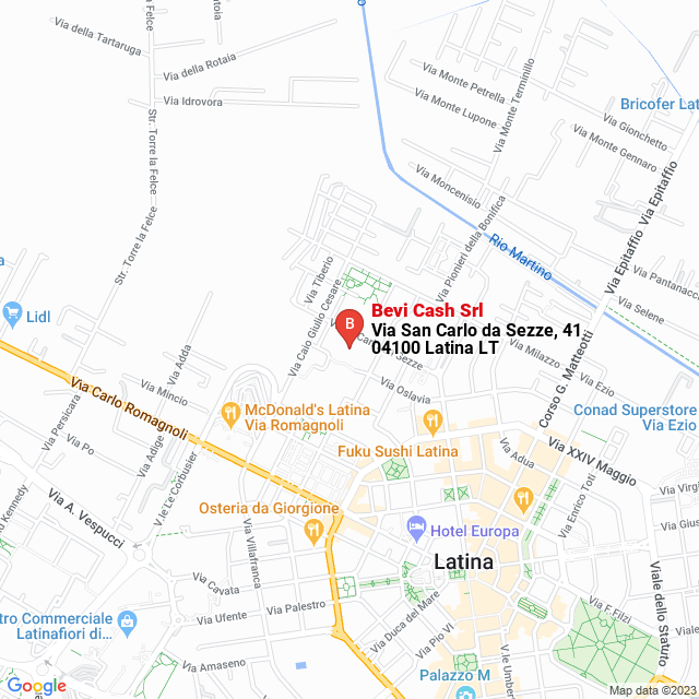 apri la mappa di Bevi Cash Srl