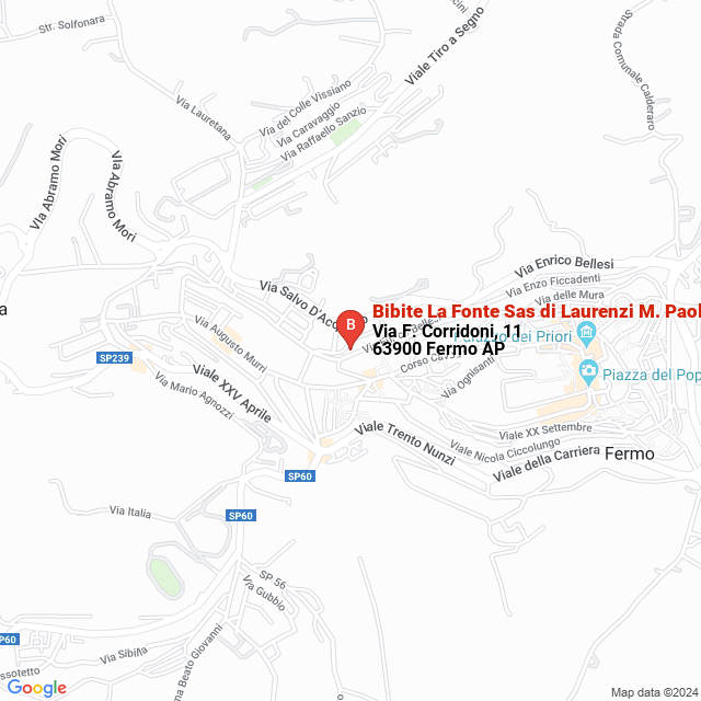 apri la mappa di Bibite La Fonte Sas di Laurenzi M. Paola