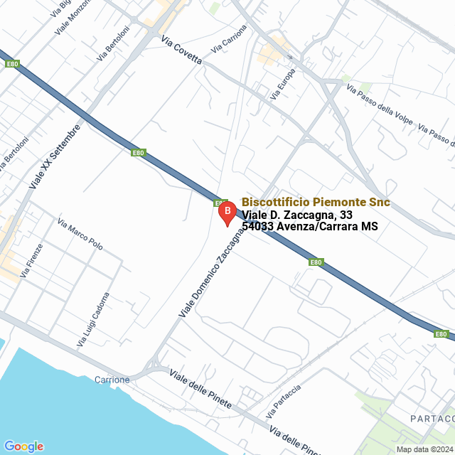 apri la mappa di Biscottificio Piemonte Snc