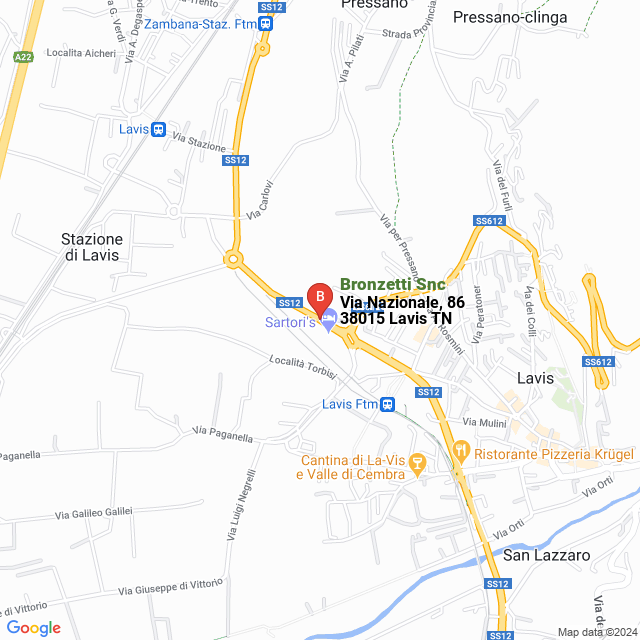 apri la mappa di Bronzetti Snc