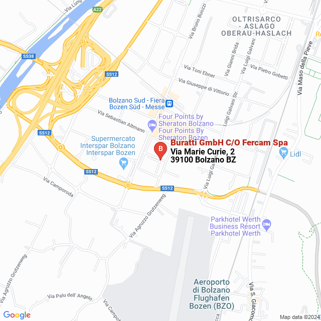 apri la mappa di Buratti GmbH C/O Fercam Spa