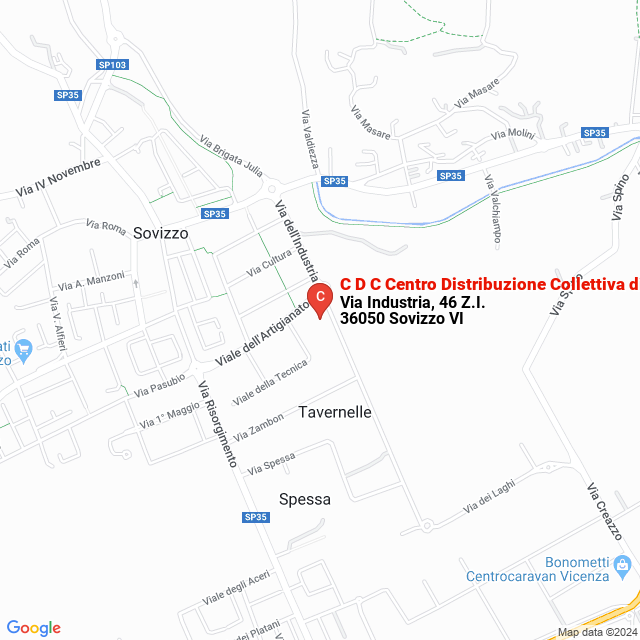 apri la mappa di C D C Centro Distribuzione Collettiva di Miola Enrico & C Snc