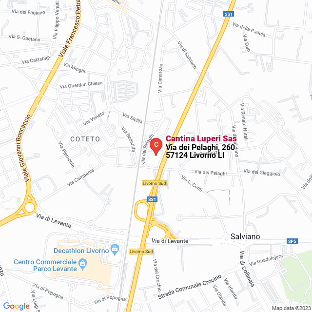 apri la mappa di Cantina Luperi Sas