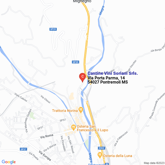 apri la mappa di Cantine Vini Soriani Srls.
