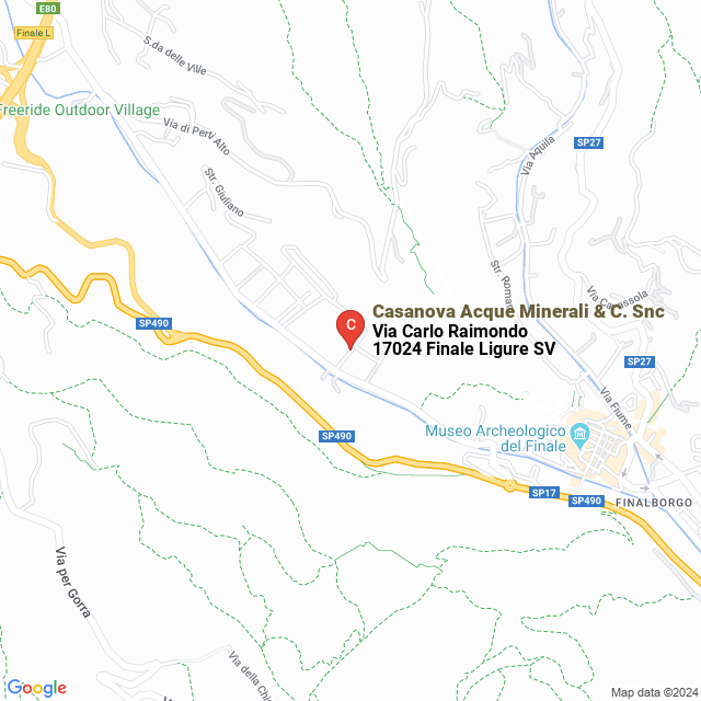 apri la mappa di Casanova Acque Minerali & C. Snc