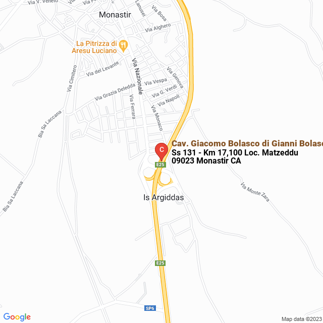 apri la mappa di Cav. Giacomo Bolasco di Gianni Bolasco S.A.S