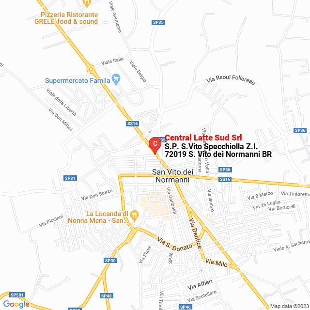 apri la mappa di Central Latte Sud Srl
