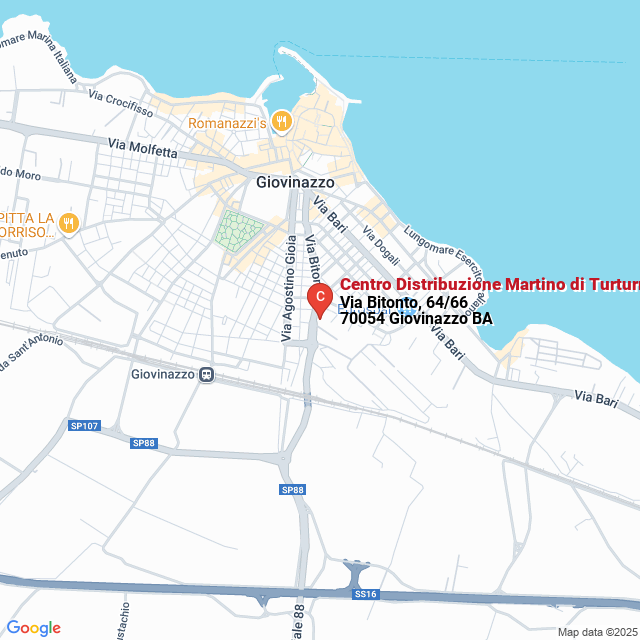 apri la mappa di Centro Distribuzione Martino di Turturro F.