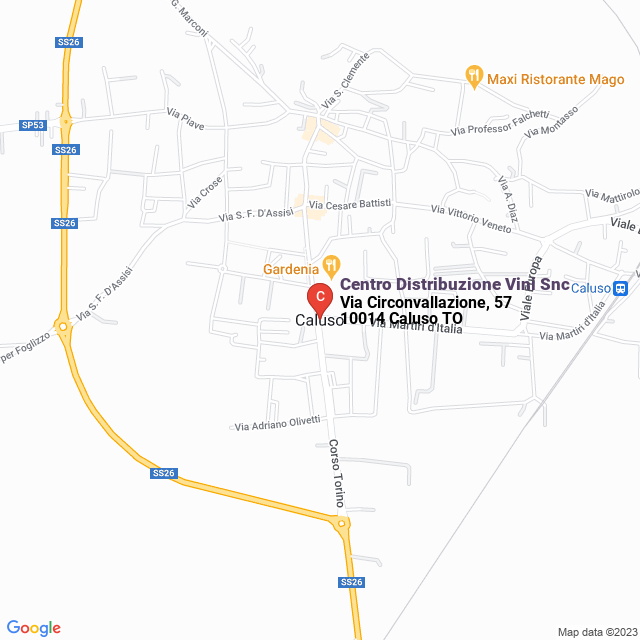 apri la mappa di Centro Distribuzione Vini Snc