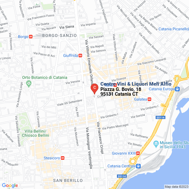 apri la mappa di Centro Vini & Liquori Meli Alfio