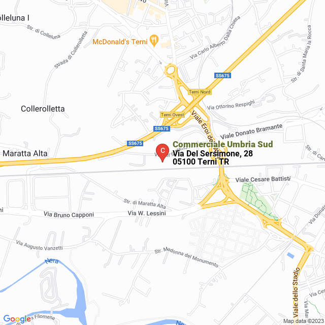 apri la mappa di Commerciale Umbria Sud
