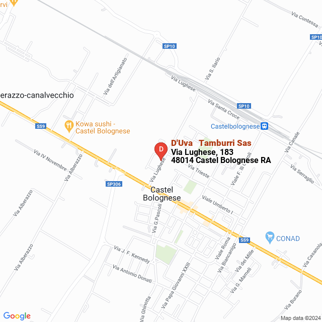 apri la mappa di D‘Uva - Tamburri Sas