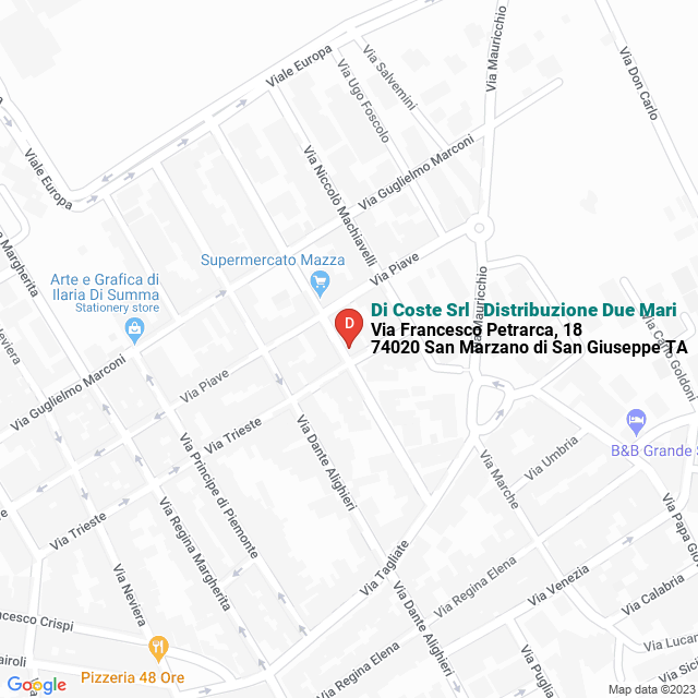 apri la mappa di Di Coste Srl - Distribuzione Due Mari