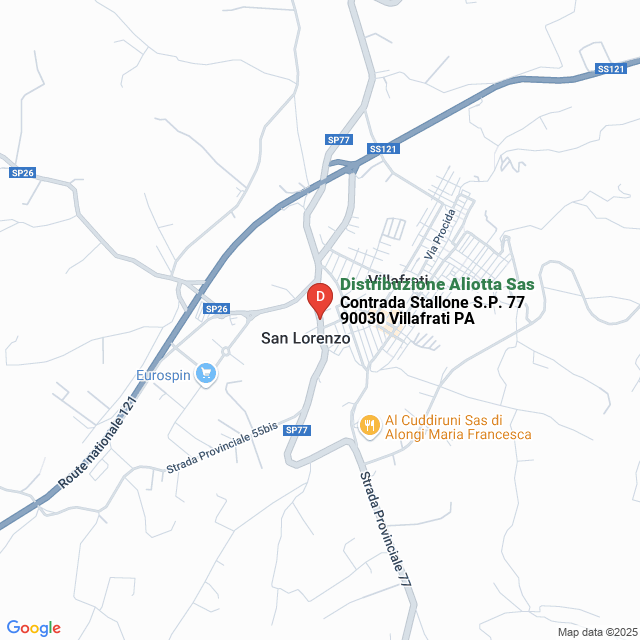 apri la mappa di Distribuzione Aliotta Sas