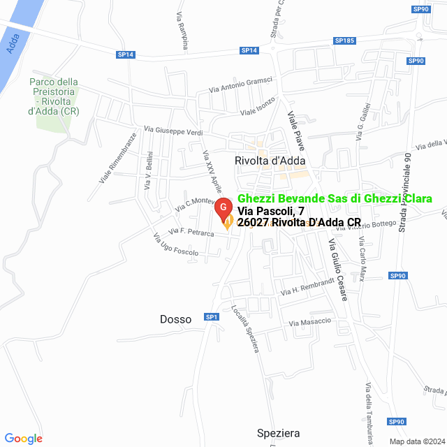 apri la mappa di Ghezzi Bevande Sas di Ghezzi Clara